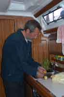Rainer works in the kitchen