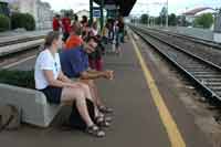 auf dem Bahnhof